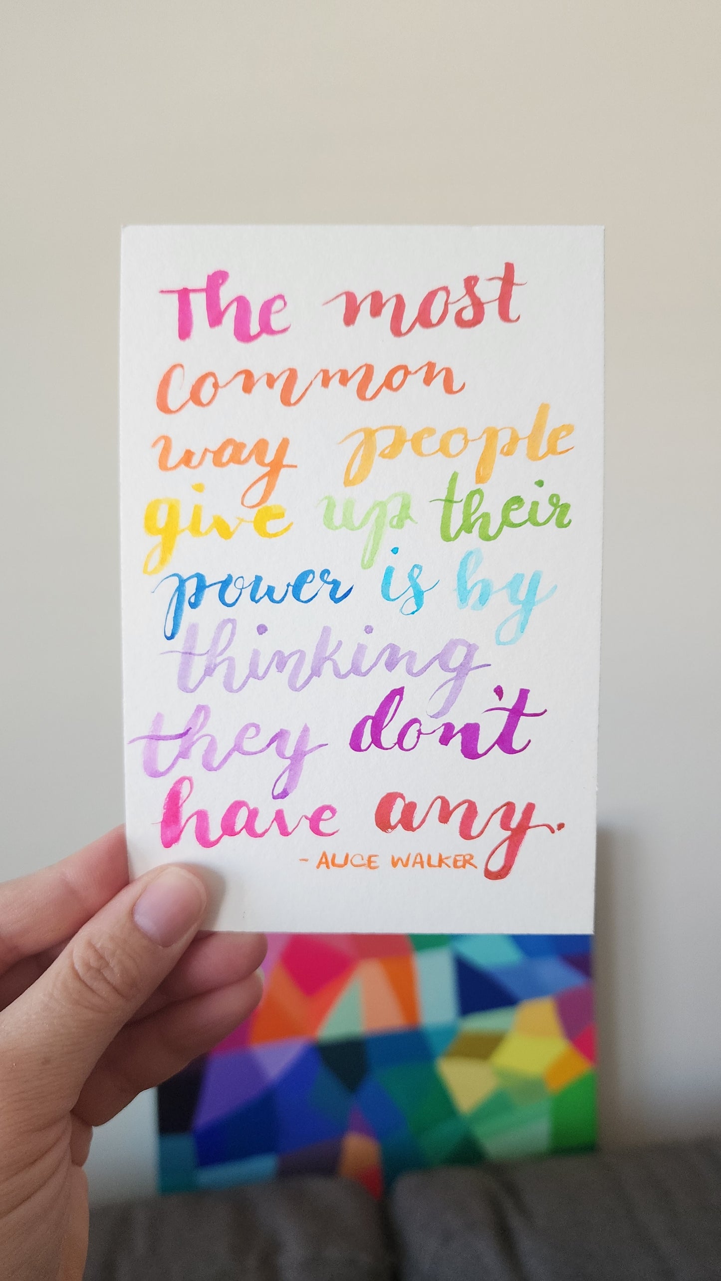 Alice Walker Power ORIGINAL Handlettered Female Empowerment Quote Artwork