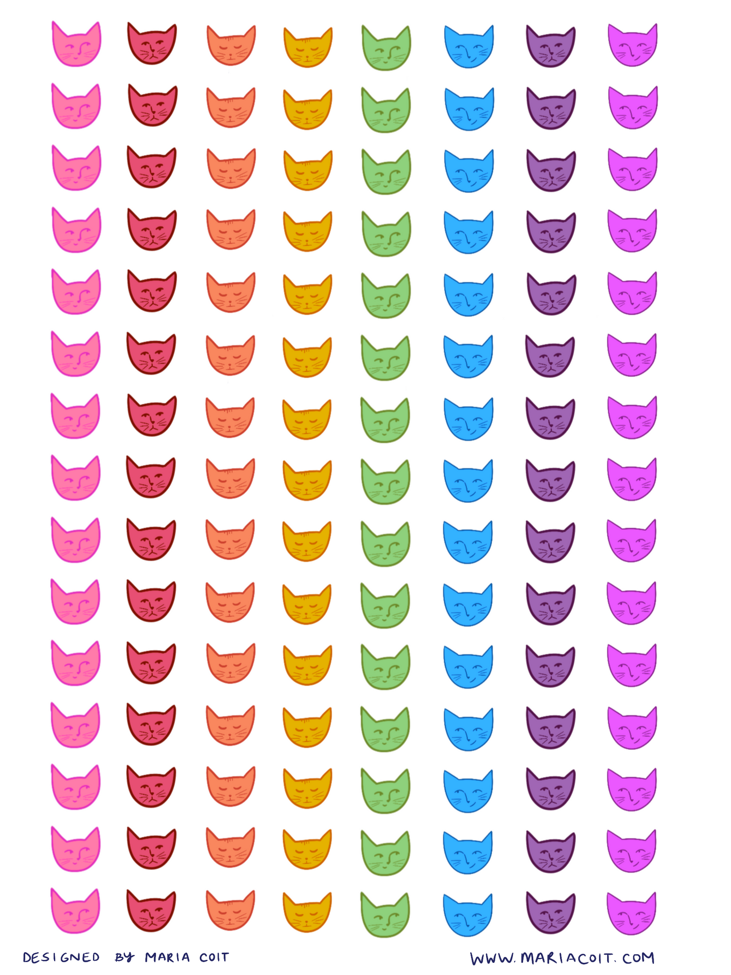 Tiny Cat Sticker Sheet