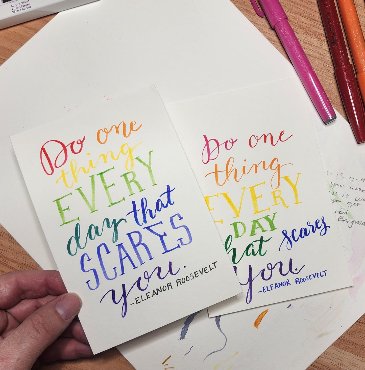 Do One Thing Every Day Eleanor Roosevelt ORIGINAL Handlettered Female Empowerment Quote Artwork