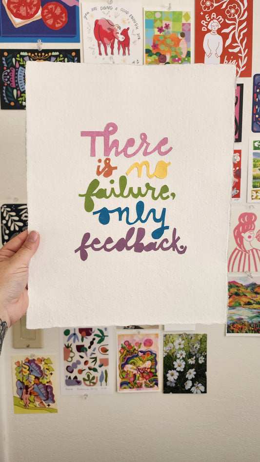 There is no Failure Collage Handlettered Artwork
